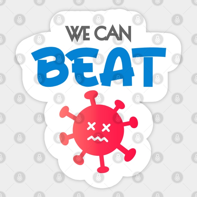 We can beat corona Sticker by M_Mary